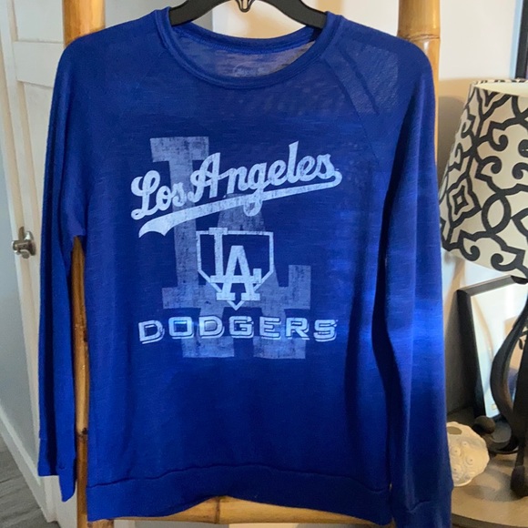 Majestic Tops - Majestic Threads LA Dodgers Blue Pullover SZ MED
